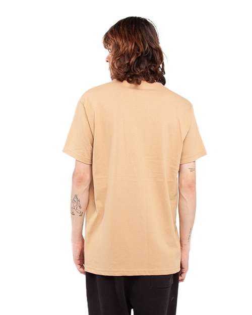 Shaka Wear SHASS Unisex Active T-Shirt - Khaki - model back