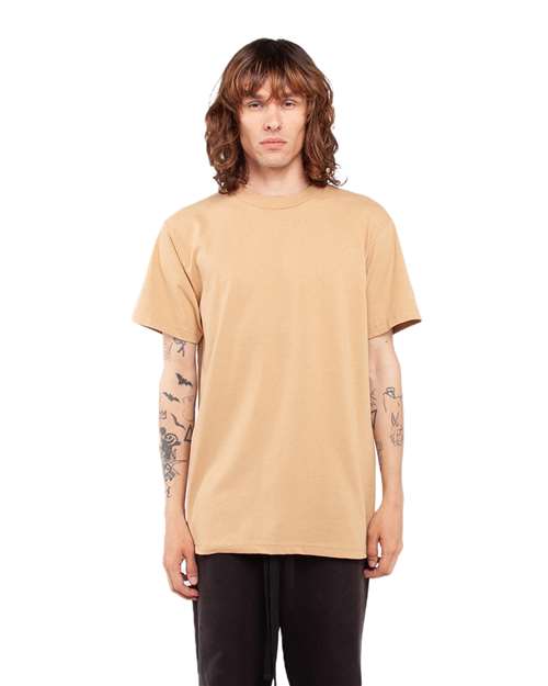 Shaka Wear SHASS Unisex Active T-Shirt - Khaki - model front