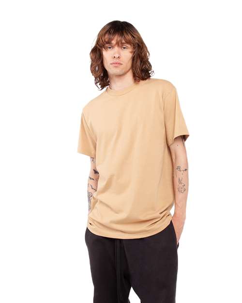 Shaka Wear SHASS Unisex Active T-Shirt - Khaki - model side