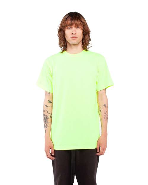 Shaka Wear SHASS Unisex Active T-Shirt - Lime - model front