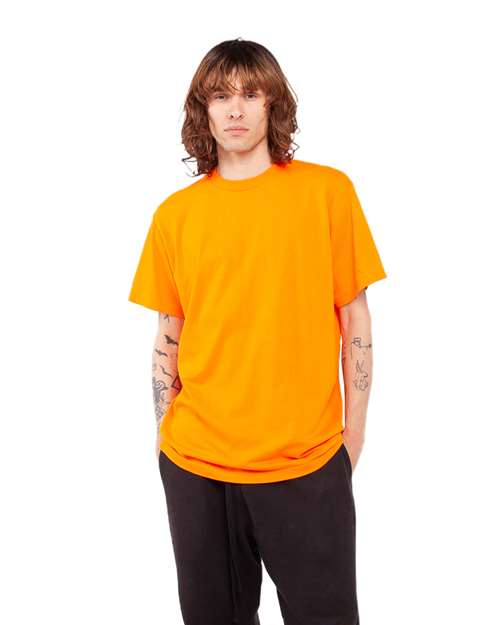 Shaka Wear SHASS Unisex Active T-Shirt - Orange - model side