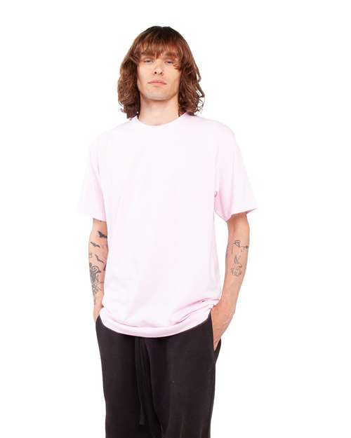 Shaka Wear SHASS Unisex Active T-Shirt - Pink - model side