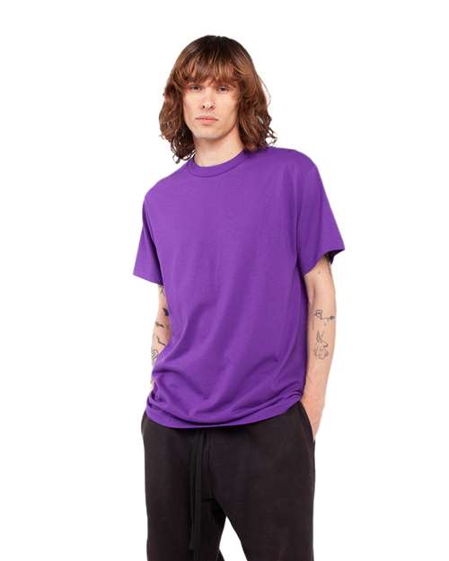 Shaka Wear SHASS Unisex Active T-Shirt - Purple - model side