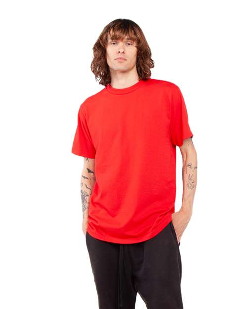 Shaka Wear SHASS Unisex Active T-Shirt - Red - model side