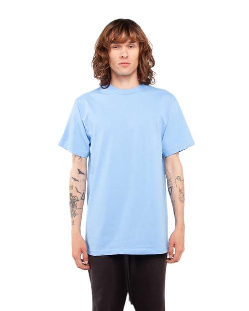 Shaka Wear SHASS Unisex Active T-Shirt - Sky Blue - model front