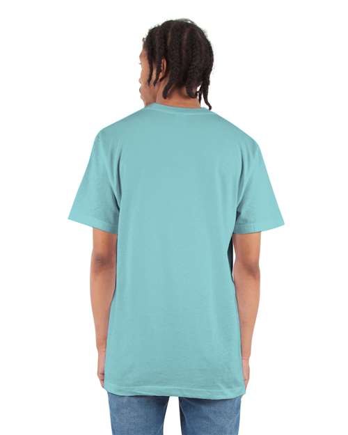 Shaka Wear SHASS Unisex Active T-Shirt - Tiffany Blue - model back