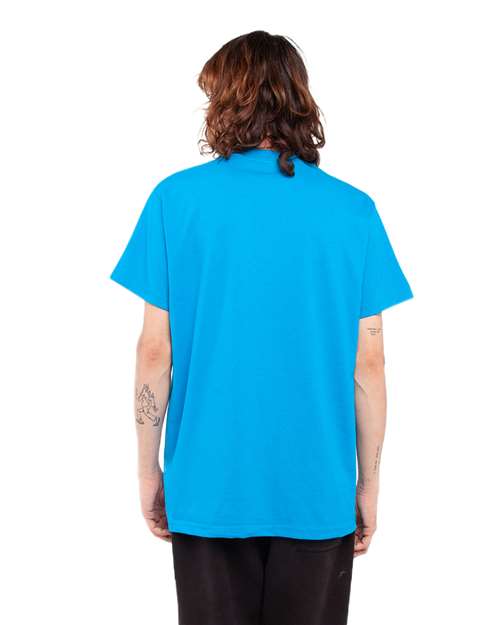 Shaka Wear SHASS Unisex Active T-Shirt - Turquoise - model back