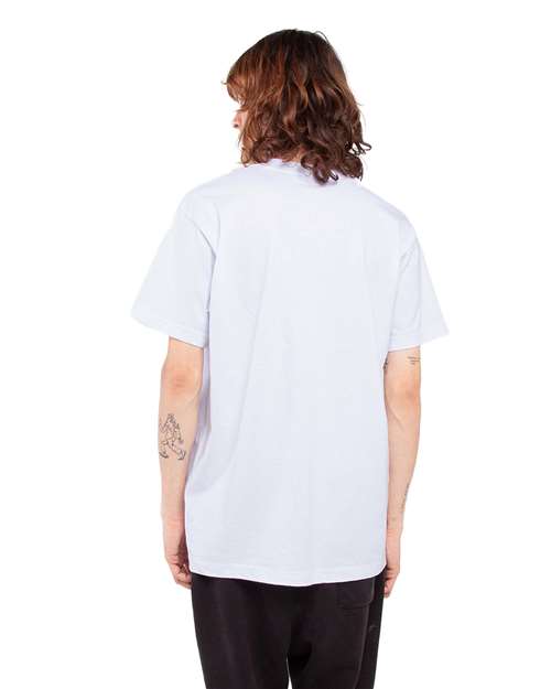 Shaka Wear SHASS Unisex Active T-Shirt - White - model back