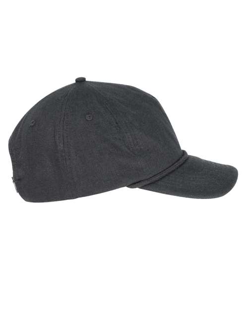 econscious EC7103 Hemp Hero Five-Panel Cap - Black - side