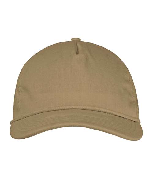 econscious EC7103 Hemp Hero Five-Panel Cap - Kelp - front