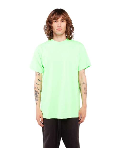 Shaka Wear SHASS Unisex Active T-Shirt - Safety Green - model front