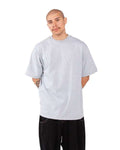 Shaka Wear SHMHSS Unisex Max Heavyweight T-Shirt - Heather Grey - model side