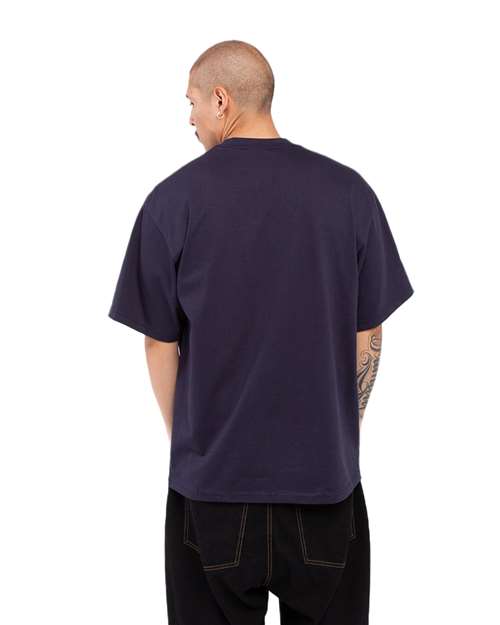 Shaka Wear SHMHSS Unisex Max Heavyweight T-Shirt - Navy - model back