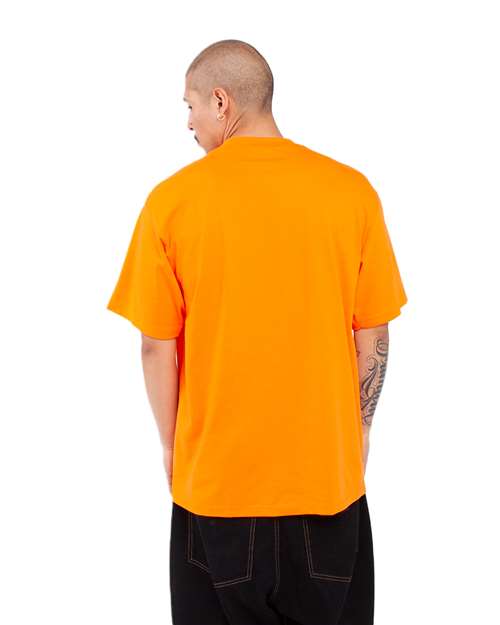 Shaka Wear SHMHSS Unisex Max Heavyweight T-Shirt - Orange - model back