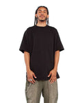 Shaka Wear SHGD Unisex Max Heavyweight Garment-Dyed T-Shirt - Black - model front