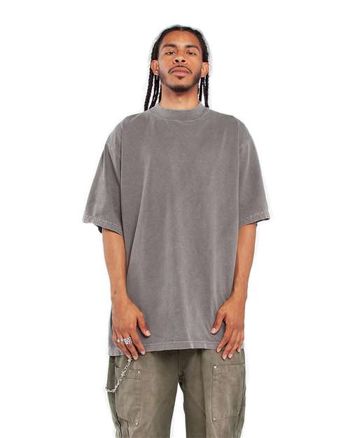 Shaka Wear SHGD Unisex Max Heavyweight Garment-Dyed T-Shirt - Cement - model front