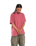 Shaka Wear SHGD Unisex Max Heavyweight Garment-Dyed T-Shirt - Clay Red - model side