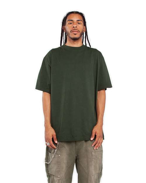 Shaka Wear SHGD Unisex Max Heavyweight Garment-Dyed T-Shirt - Moss - model front