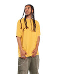 Shaka Wear SHGD Unisex Max Heavyweight Garment-Dyed T-Shirt - Mustard - model side