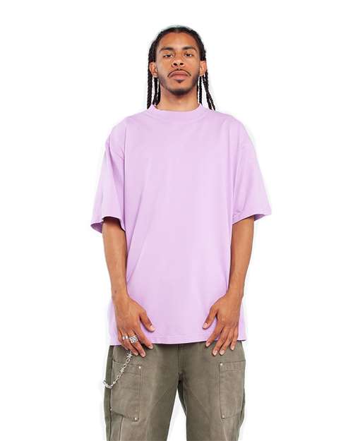 Shaka Wear SHGD Unisex Max Heavyweight Garment-Dyed T-Shirt - Pastel Purple - model front