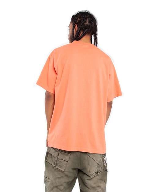 Shaka Wear SHGD Unisex Max Heavyweight Garment-Dyed T-Shirt - Peach - model back