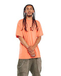 Shaka Wear SHGD Unisex Max Heavyweight Garment-Dyed T-Shirt - Peach - model side