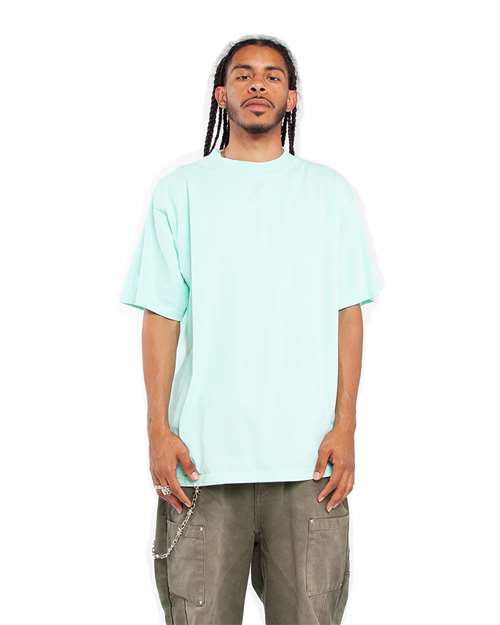 Shaka Wear SHGD Unisex Max Heavyweight Garment-Dyed T-Shirt - Powder Blue - model front