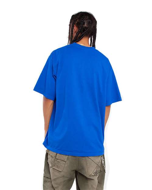 Shaka Wear SHGD Unisex Max Heavyweight Garment-Dyed T-Shirt - Royal - model back