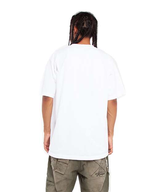 Shaka Wear SHGD Unisex Max Heavyweight Garment-Dyed T-Shirt - White - model back