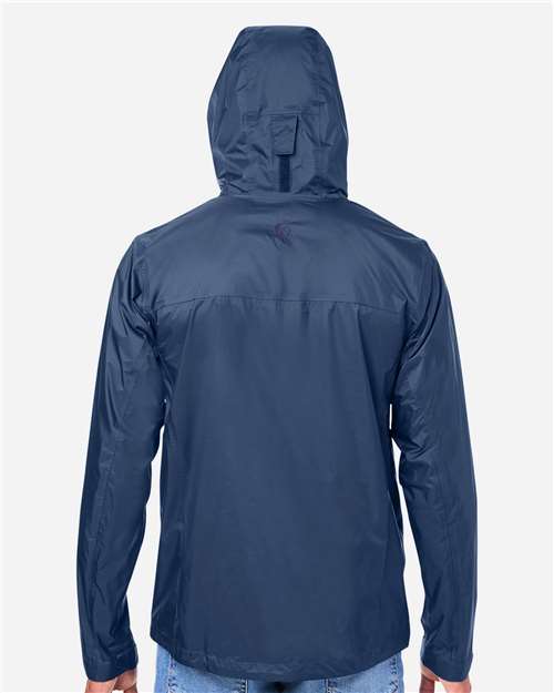 Marmot M15881 Men's PreCip Eco Packable Rain Jacket - Arctic Navy - model back