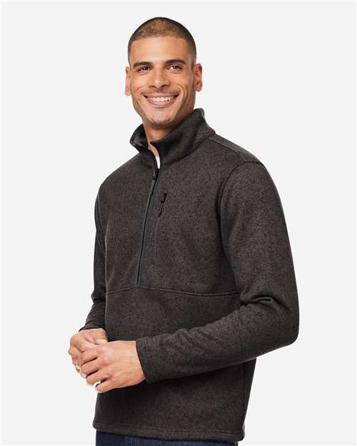Marmot M16221 Men's Drop Line Half-Zip Jacket - Black Heather - model side