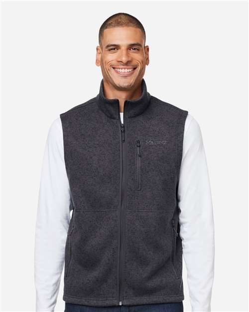 Marmot M16224 Men's Drop Line Vest - Black Heather - model front