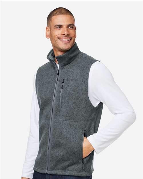 Marmot M16224 Men's Drop Line Vest - Steel Onyx Heather - model side