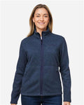 Marmot M16250 Women's Drop Line Fleece Jacket - Arctic Navy Heather - model front