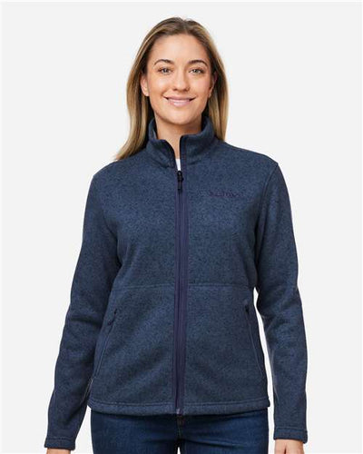 Marmot M16250 Women's Drop Line Fleece Jacket - Arctic Navy Heather - model front