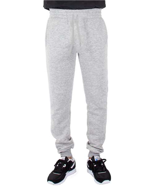 Shaka Wear SHFJP Unisex Joggers - Heather Grey - model front