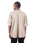 Shaka Wear SHGDD Unisex Max Heavyweight Garment-Dyed Drop Shoulder T-Shirt - Oatmeal - model back