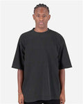 Shaka Wear SHGDD Unisex Max Heavyweight Garment-Dyed Drop Shoulder T-Shirt - Shadow - model front