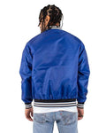 Shaka Wear SHVBJ Unisex Varsity Bomber Jacket - Royal - model back
