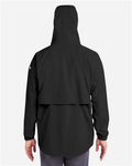 HUK H400148 Men's Rover Rain Jacket - Black - model back