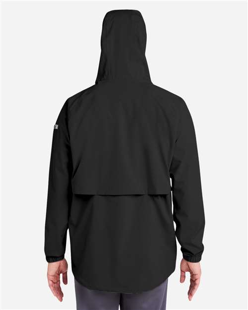 HUK H400148 Men's Rover Rain Jacket - Black - model back