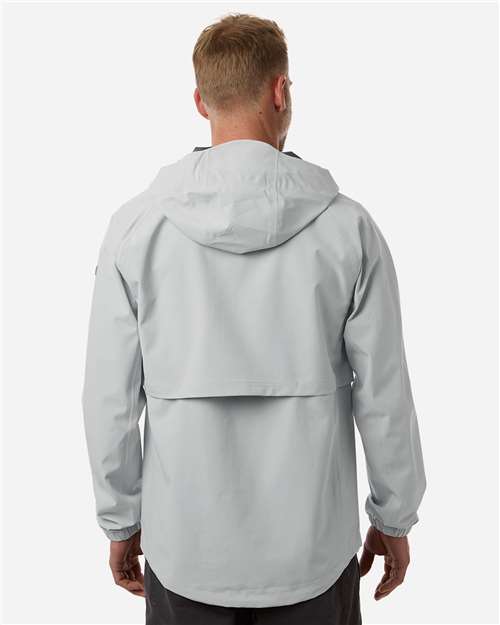 HUK H400148 Men's Rover Rain Jacket - Harbor Mist - model back