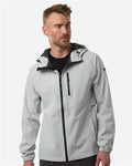 HUK H400148 Men's Rover Rain Jacket - Harbor Mist - model front