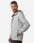 HUK H400148 Men's Rover Rain Jacket - Harbor Mist - model side