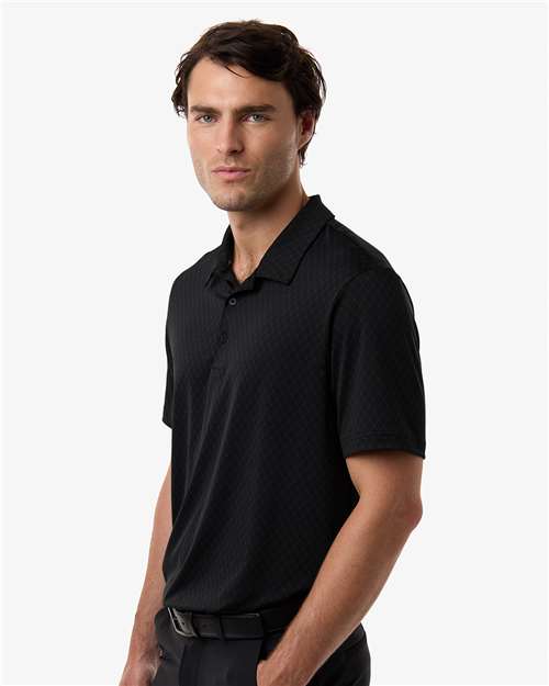 Adidas A716 Men's 4-Way Stretch Printed Polo - Carbon - model side