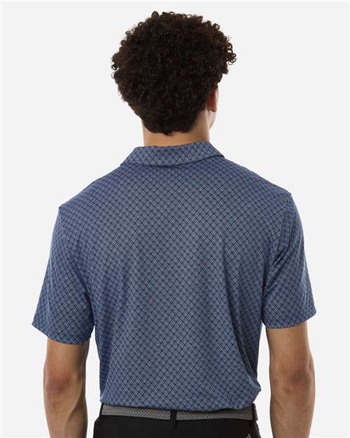 Adidas A716 Men's 4-Way Stretch Printed Polo - Collegiate Navy - model back