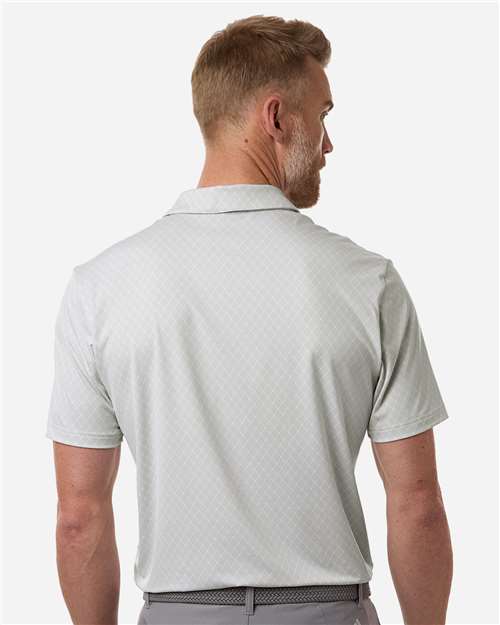 Adidas A716 Men's 4-Way Stretch Printed Polo - White - model back