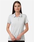 Adidas A717 Women's 4-Way Stretch Printed Polo - White - model front