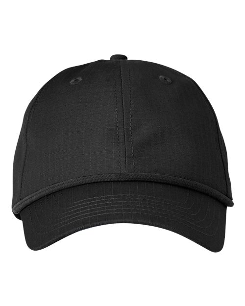Big Accessories BA640 Lariat Cap - Black/ Black Rope - front
