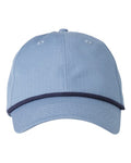 Big Accessories BA640 Lariat Cap - Slate Blue/ Navy Rope - front